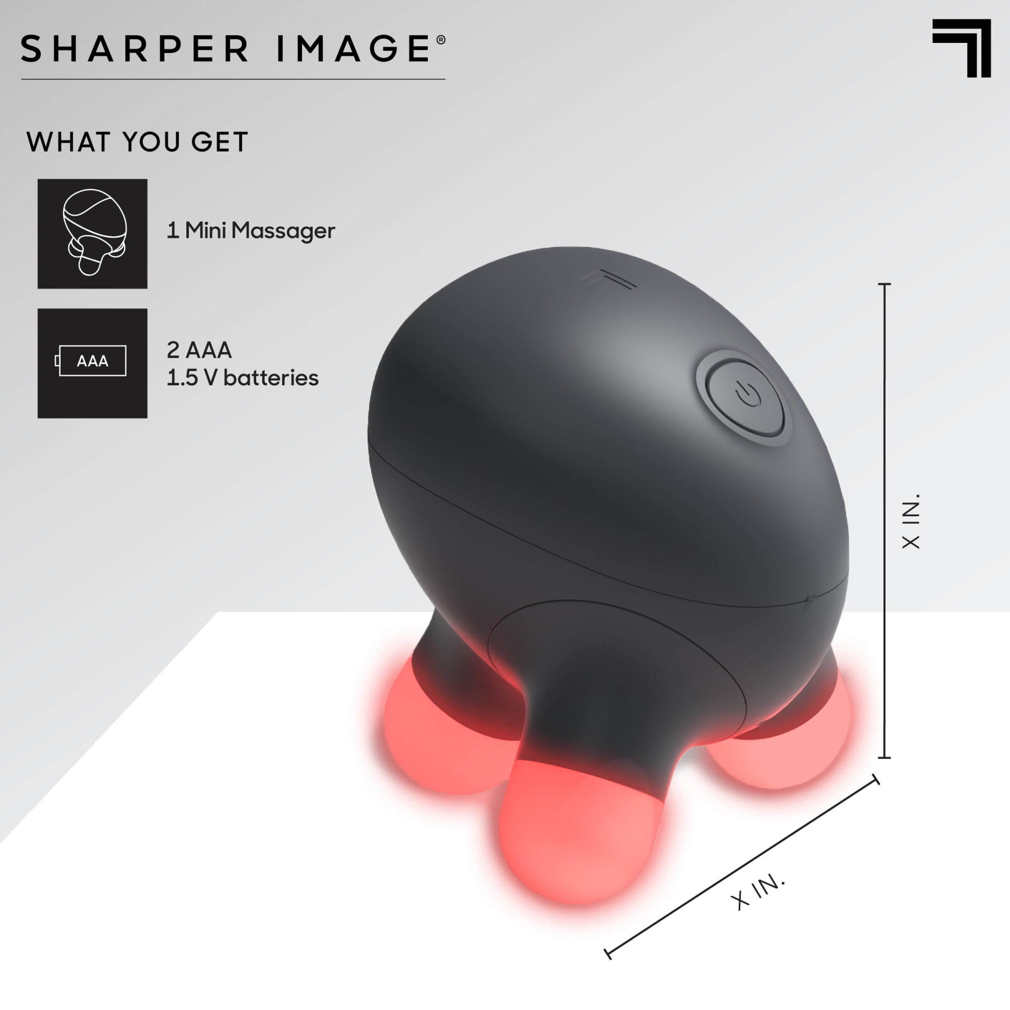 Sharper Image Mini Massager Percussion Handheld Tool, Relaxing Vibrations,  Black - Walmart.com