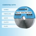 thumbnail image 5 of Canopus Butyl Seal Tape, Black, 1/8-in x 3/4-in x 30-ft, Heavy Duty, Waterproof Sealant Putty Tape, Rubber Tape to Seal RV, Boat, Home Pipes and Car Windows Leaks, 5 of 10