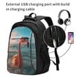 thumbnail image 2 of Yiaed Swimming Goggled Flamingo Print Laptop Backpack,Business Travel Durable Laptops Backpack with USB Charging Port,Water Resistant College Computer Bag, 2 of 5