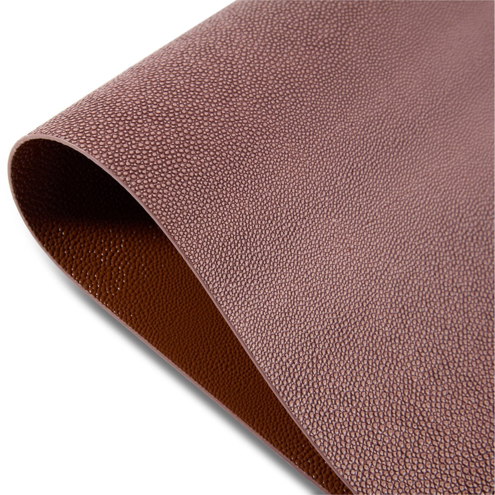 Ala Carte by Dainty Home Lucerne Patent Pebbled Textured Faux Leather Placemats – Set of 4, Reversible, Non-Slip, Washable, Heat & Tear Resistant – 12x18 in Dining Table Mats