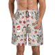 thumbnail image 1 of Balery Groovy Retro Santa Traje de Baño Estilo Hawaiano para Hombre, Shorts de Secado Rápido con Bolsillos-Large, 1 of 6
