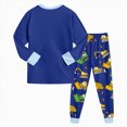 thumbnail image 5 of Gibobby Toddler Baby Boy Fall Winter Clothes 0-24Months 2t 3t 4t Color Block Long Sleeve Sweatshirt Tops Joggers Pants Outfit Sets(3-4 Years,Blue), 5 of 6