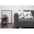 thumbnail image 3 of Ambesonne Love Throw Pillow Cover 2 Pack, Birds Heart Symbols Romance, 18", White Hot Pink Blue, 3 of 7
