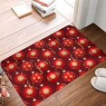 thumbnail image 4 of Wukai Boules Rouges de Noël pour Tapis de Sol en Flanelle, Absorbant et Antidérapant pour Entrée Intérieure/extérieure, Tapis de Bienvenue 16x24 Pouces, 4 of 7