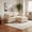 Beige, variant on Aiho 75" Modern Corduroy Sofa Couch with Movable Ottoman, Deep Seat, Double Layer Cushions, Machine Washable Cover, Soft & Skin Friendly - Beige