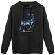 thumbnail image 1 of Sudadera con capucha y estampado de ciervos con parches de mezclilla retro, top casual unisex., 1 of 5