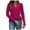 Hot Pink, variant on ShomPort Womens Lightweight Sweaters Long Sleeve V-Neck Shirt Fall Casual Ribbed Tunic Tops
