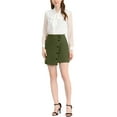 thumbnail image 2 of Allegra K Women's High Low Hem Elastic Waist Zip Side Office Pencil Mini Skirt, 2 of 6