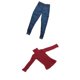 thumbnail image 1 of Pantalones a 1/6 + suéter de cuello alto para cuerpo de masculina HT PH de 12 ", 1 of 9