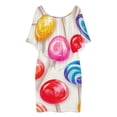 thumbnail image 3 of Pastel Rainbow Lollipop Women's Off The Shoulder Ruffles Summer Wedding Guest Loose Casual Party Beach Dress, 3 of 9
