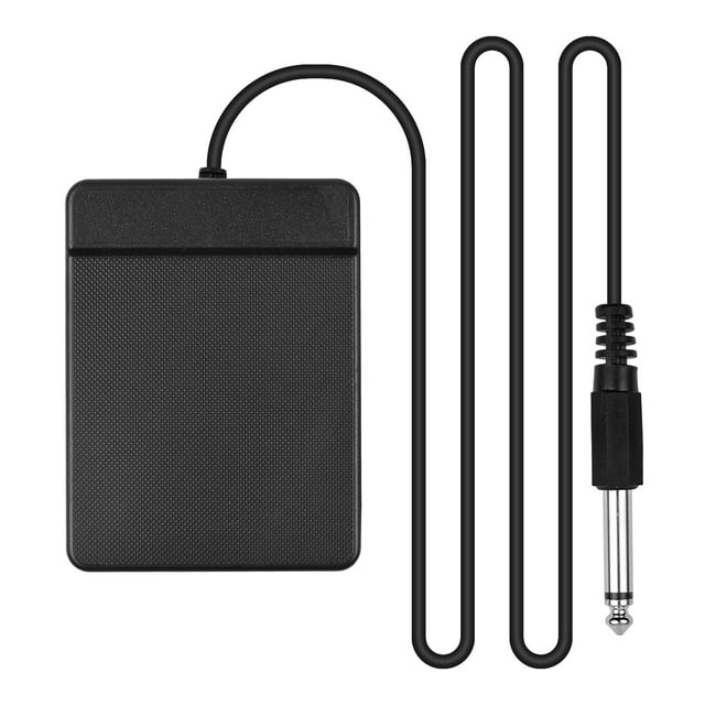 Pédale de Sustain Compacte à Interface 6,35 mm Universelle à une Seule Pédale pour Instruments de Musique Portable, Piano à Enroulement, Clavier Électronique, Pile Électronique à Enroulement