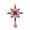 Red, variant on Virelaxpo 3D Octagonal Star Tree Topper - Powdered Finish Christmas Tree Top Decoration, Easy Clip-on Installation for Festive Holiday Decor