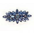 thumbnail image 5 of Faship Gorgeous Navy Blue Rhinestone Crystal Floral Hair Barrette Clip, 5 of 6