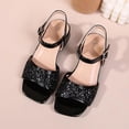thumbnail image 2 of Toddler/Little Kid Girls Sandals Fashion Bow Summer Shoes White13 Little Kid, 2 of 6