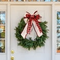 thumbnail image 3 of 2Pcs Christmas Wreath Bows Christmas Bows Red Brown Buffalo Plaid Burlap Bows for Wreaths, Christmas Ribbon Bows Tree Topper Bows for New Year Home Indoor Outdoor Decoration Wreath Ornament Supplies, 3 of 9