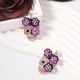 thumbnail image 5 of Halloween Skull Earrings with Zirconia and Glitter Flower Accent Fashion Trendy Studs Adornment for Costume Parties, 5 of 5