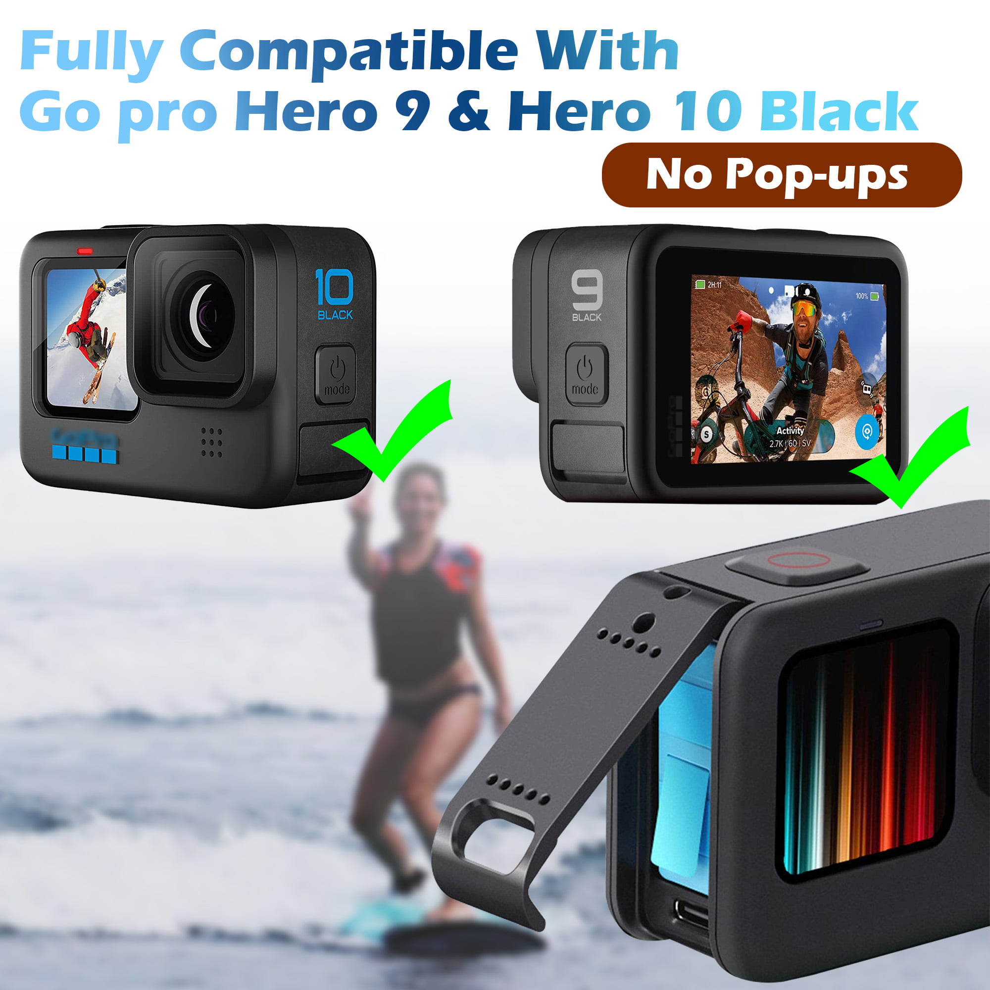 Acheter Batterie 1720mAh ahdbt 901 pour caméra de sport d'action GoPro,  chargeur rapide pour GoPro Hero 9, accessoires noirs