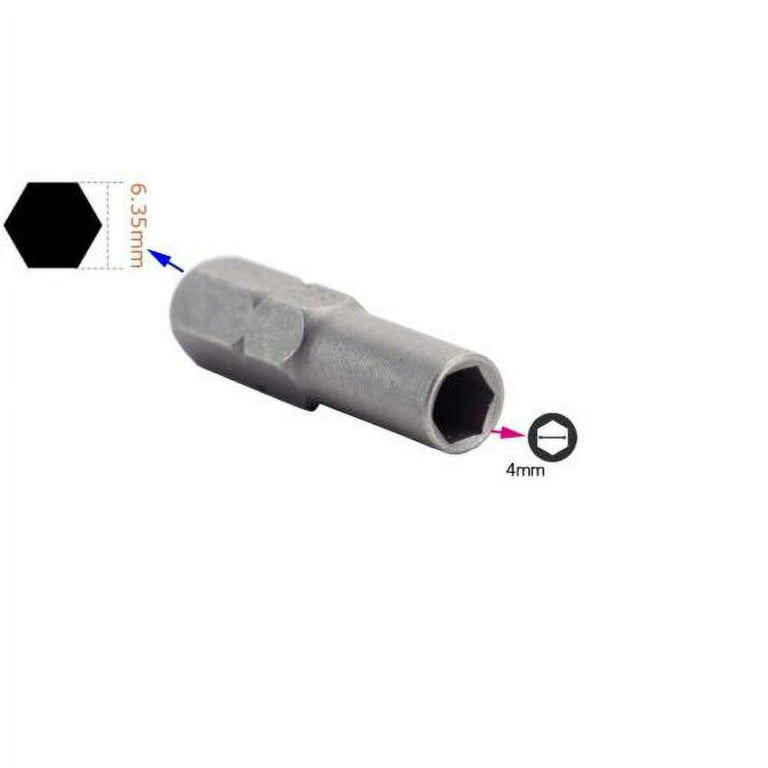 Magnetic 1/4 Inch Hex To 4mm Micro Bit Adapter – 6.35mm Insert Bit Holder For Screwdrivers