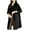 Black, variant on 2025 Women Single Breasted Wool Coat Business Office Work Long Winter Pea Coat Elegant Lapel Overcoat with Pockets