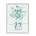 thumbnail image 5 of Stupell Industries Aqua Blue Plant Leaves In Jar Joy Text Design Graphic Art Framed Art Print Wall Art, 16x20, By Lettered and Lined, 5 of 5