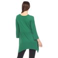 thumbnail image 3 of White Mark Tunique à Manches 3/4 Col en V Taille Empire pour Femmes, 3 of 6