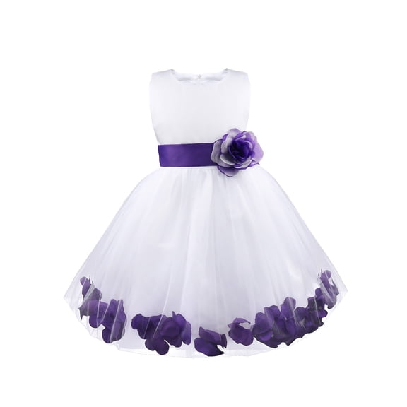 Aislor Flower Girls Petals Dress Bridesmaid Wedding Birthday Pageant Princess Recital Ball Gown