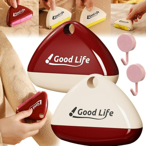 Good Life Lint Roller, Portable Washable Lint Roller, Washable Reusable Lints Rollers for Pet Hair Extra Sticky, Lints Remover for Clothes, Travel, Fur, Hair, Dust, Thread, Grime & Pet Hair