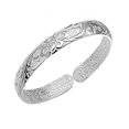 thumbnail image 2 of National Style Brocade Carving 50% Sterling Silver Bracelet, 2 of 2