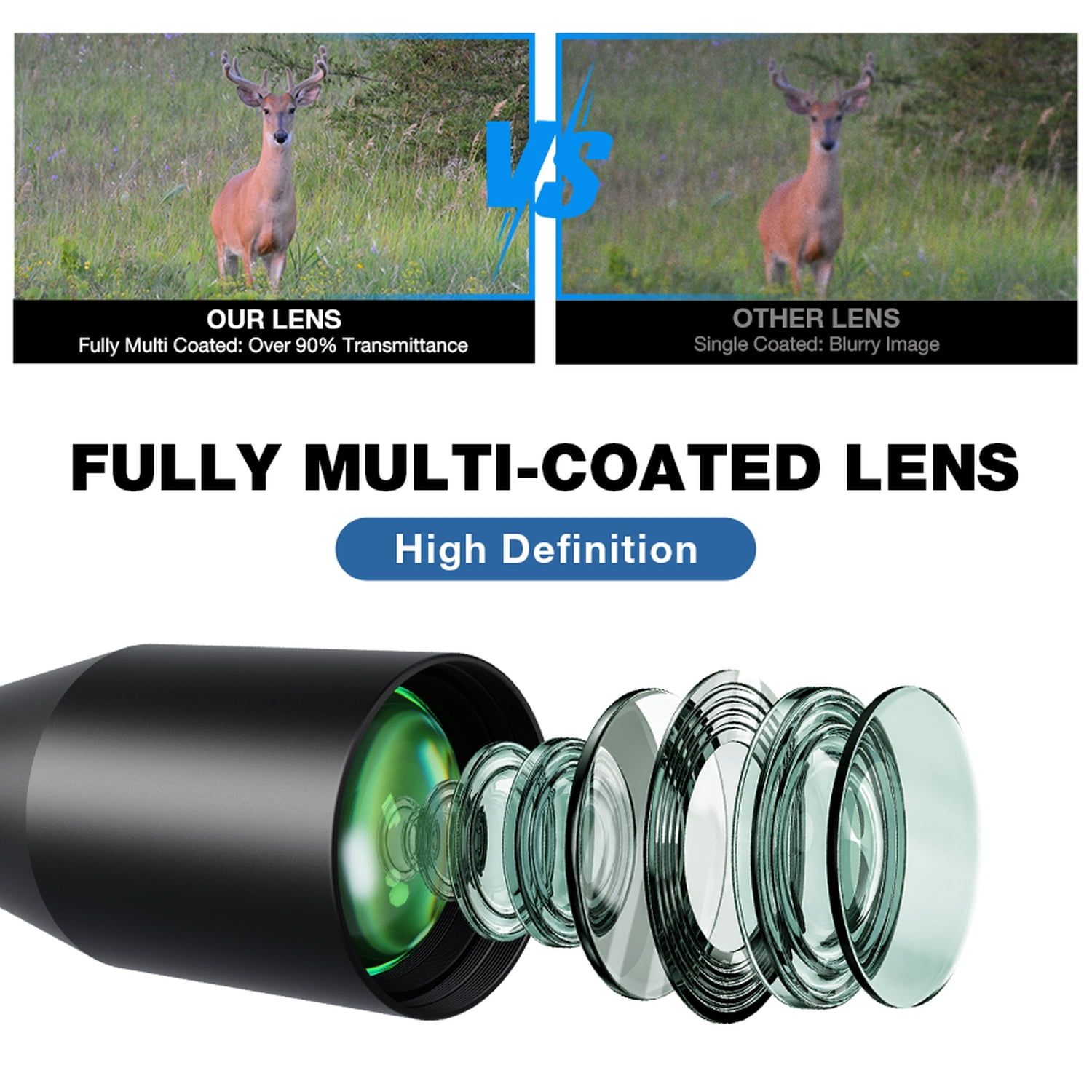 DISCOVERYOPT HD GEN2 5-30X56 Long-Range Shooting Riflescope Side Focus 34mm With Illuminated Reticle