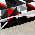 thumbnail image 5 of Red Grey Black Geometric Throw Pillow Covers Soft Square 18"x18" Geometry Cushion Case Home Decor Set of 2 Modern Art Pillow Cases Pillowcases for Couch Sofa Living Room Bedroom Bed Chair, 5 of 6