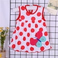thumbnail image 2 of Fesfesfes Toddler Girls Vest Cute Baby Flower Printed Kids Dress Children Dot Striped Tees Dress T-Shirt Vest, 2 of 5