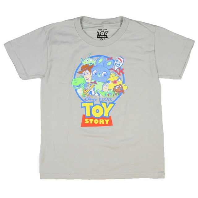 Disney Little Boy's Toy Story Multi-Character Logo Design T-Shirt, 2