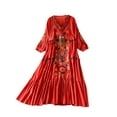 thumbnail image 1 of Vestido de playa para mujer, vestido largo bohemio informal para ir de compras y viajar a diario. 108cm de longitud, 1 of 9