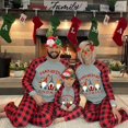 thumbnail image 2 of Pijamas navideños a juego para la familia, conjunto de pijamas colgantes con My Gnomies Plaids, 2 of 3