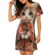 thumbnail image 2 of Fotbe Adorable Kitten In Kimono Bata de Dormir para Mujer con Estampado, Camisón de Algodón de Manga Corta, Ropa de Dormir Casual, 2 of 6