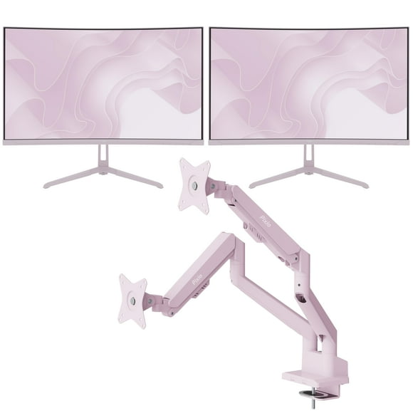 Pixio Two PXC248WAVE Pink 24 inch 200Hz Refresh Rate FHD 1080p Resolution 1500R Curve Fast VA Panel 1ms GTG Response Time HDR Curved Gaming Monitor and PS1D Wa