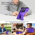 thumbnail image 5 of Case for Motorola Moto Edge 2025 6.7" with Invisible Fold Holder Stand, Magnetic Wireless Charging,Sliding camera casing,Shockproof Dropproof Tough Rugged Protective Case Cover,Purple, 5 of 10