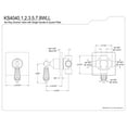 thumbnail image 2 of Kingston Brass KS4040WLL Willshire Single-Handle Six-Way Diverter Valve with Square Trim Kit, Matte Black, 2 of 4