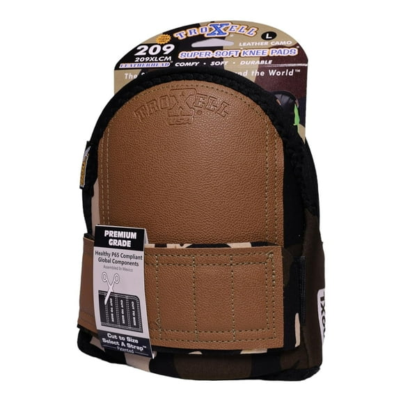 TROXELL USA - SuperSoft LeatherHead Knee Pads (Large Size-Camo)