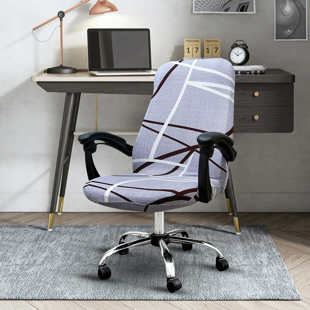 KUDOSALE Large Office Chair Cover Jacquard Stretch Desk Chair Cover