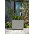 thumbnail image 5 of Veradek Block Series Span Short 24" Plastic Planter - Gray, 5 of 12