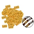 thumbnail image 3 of Anillos de trenza de pelo de mujer a granel Shamjiam 100 piezas Oro, 3 of 9