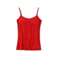 thumbnail image 2 of Xucatan Tank With Built In Bra Tops for Women Shelf Bra Adjustable Spaghetti Strap Tank Top Basic Cami Undershirt Gift, 2 of 4