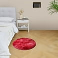 thumbnail image 5 of AuroraX Red Living Room Area Rug Non-Slip Backing Ultra Soft Plush Fluffy Bath Mat Rug Art Deco Round, 5 of 7