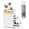 thumbnail image 1 of Giantex Armoire de Rangement Étroite pour Salle de Bain, Rangement de Toilette sur Roulettes, Armoire de Rangement Roulante Gain de Place pour Petits Espaces, 1 of 9