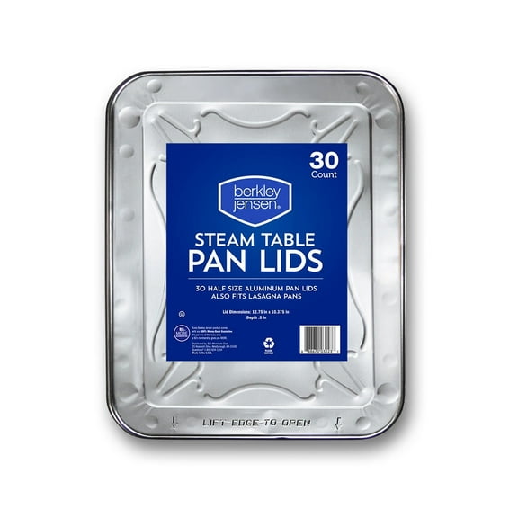 Berkley Jensen Half-Steam Aluminum Pan Lids, 30 ct.