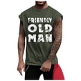 thumbnail image 1 of Summer Men's Solid Color Printed Sweat-absorbing Breathable Shoulder Expanding Sleeveless Vest M, 1 of 5