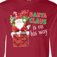thumbnail image 4 of Inktastic Santa Claus is on His Way Christmas Long Sleeve T-Shirt, 4 of 5