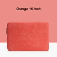 thumbnail image 1 of Funda para computadora portátil de cuero, impermeable, bolsa para computadora portátil con cremallera, funda para computadora a prueba de golpes, naranja, 15 pulgadas Advancent EL002886-20, 1 of 2
