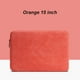 thumbnail image 1 of Funda para computadora portátil de cuero, impermeable, bolsa para computadora portátil con cremallera, funda para computadora a prueba de golpes, naranja, 15 pulgadas Inevent EL002886-20, 1 of 7